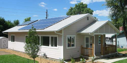 solar panels on home